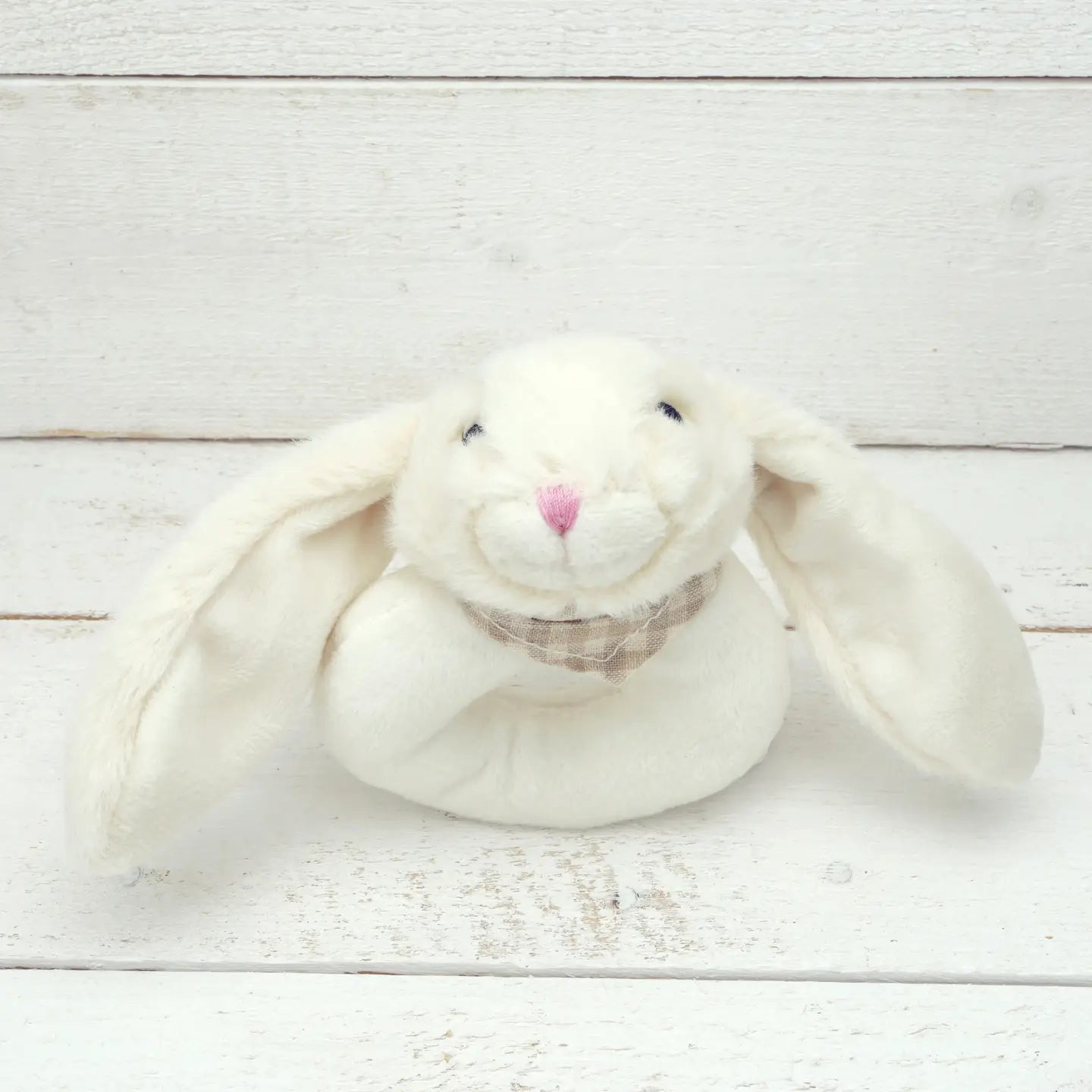 Bunny Baby Soft Toy Rattle Cream -10cm