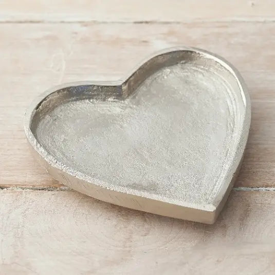 Silver Heart Plate, 10cm