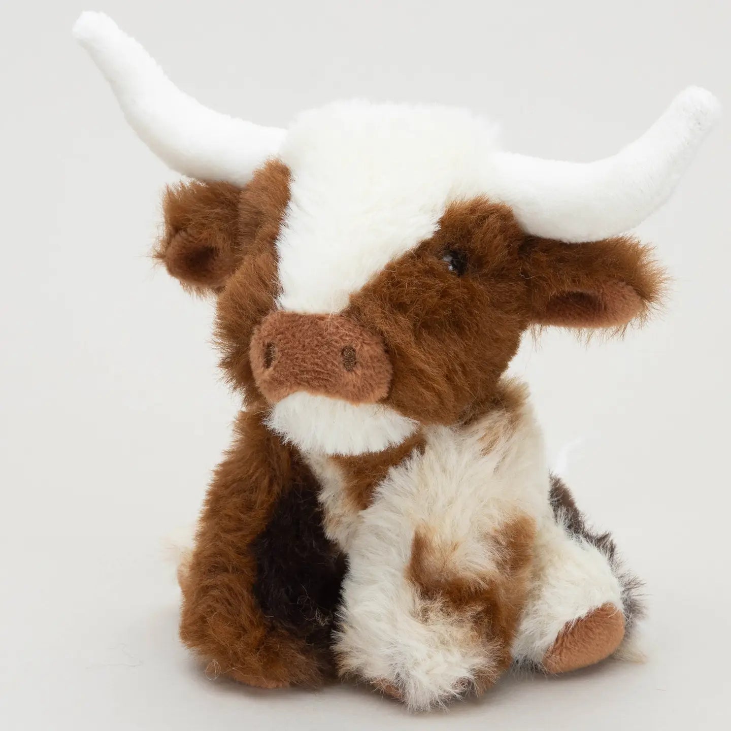 Texas Longhorn Highland Cream Brown Soft Toy Cow