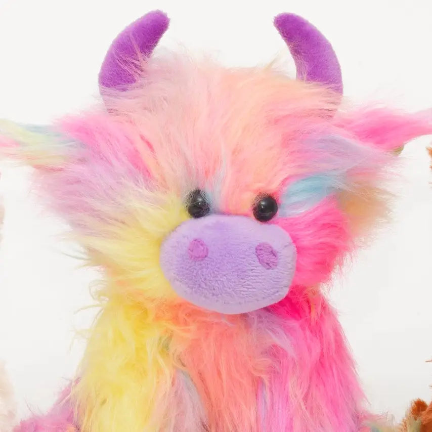 Highland Cow Rainbow Plush Soft Toy