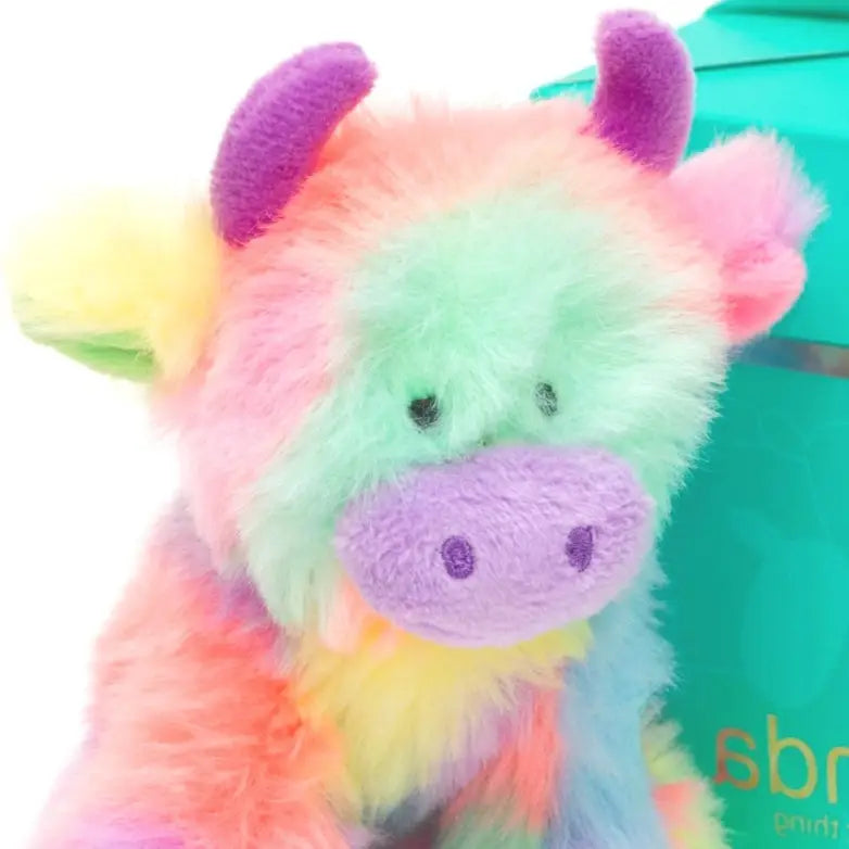 Highland Cow Rainbow Plush Soft Toy