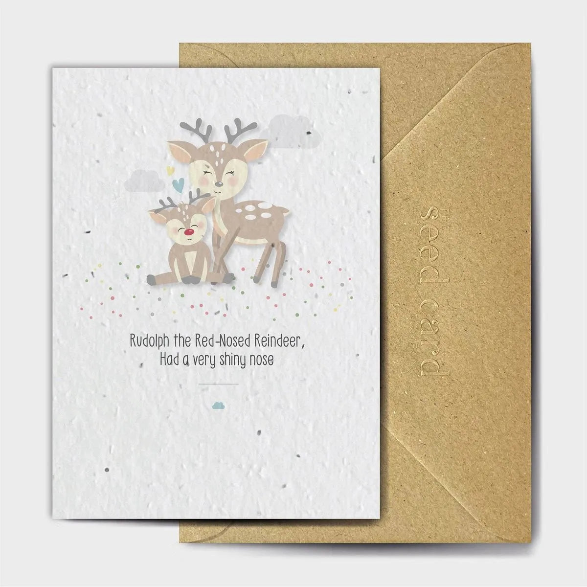 Reindeer Seeded card