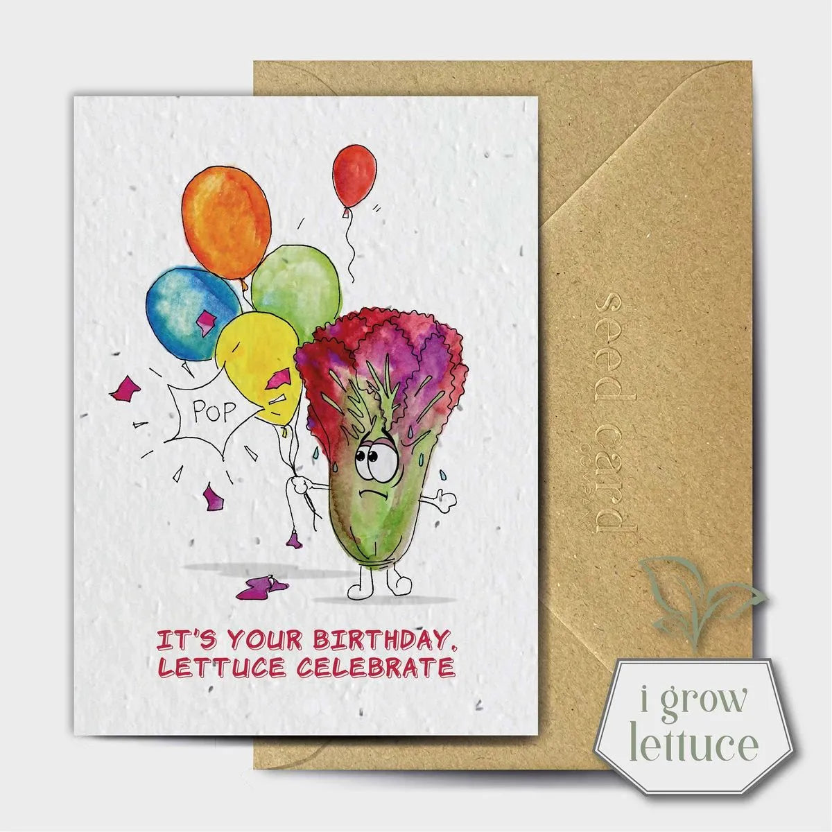 It's Your Birthday Lettuce Celebrate Seeded card
