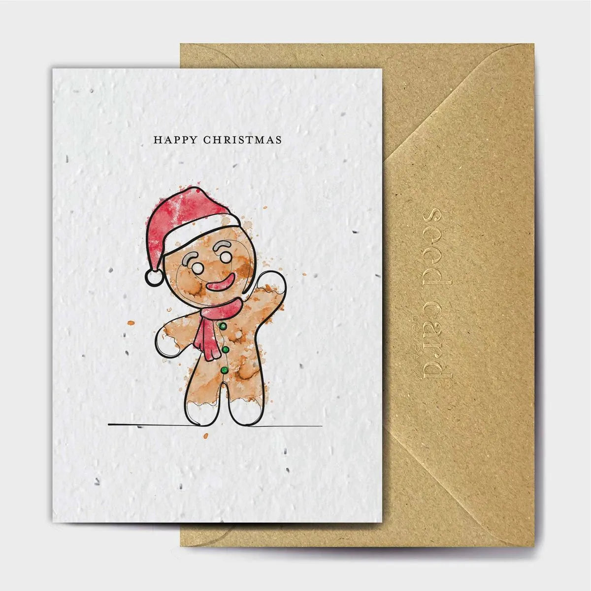 Gingerbread Man Seeded card