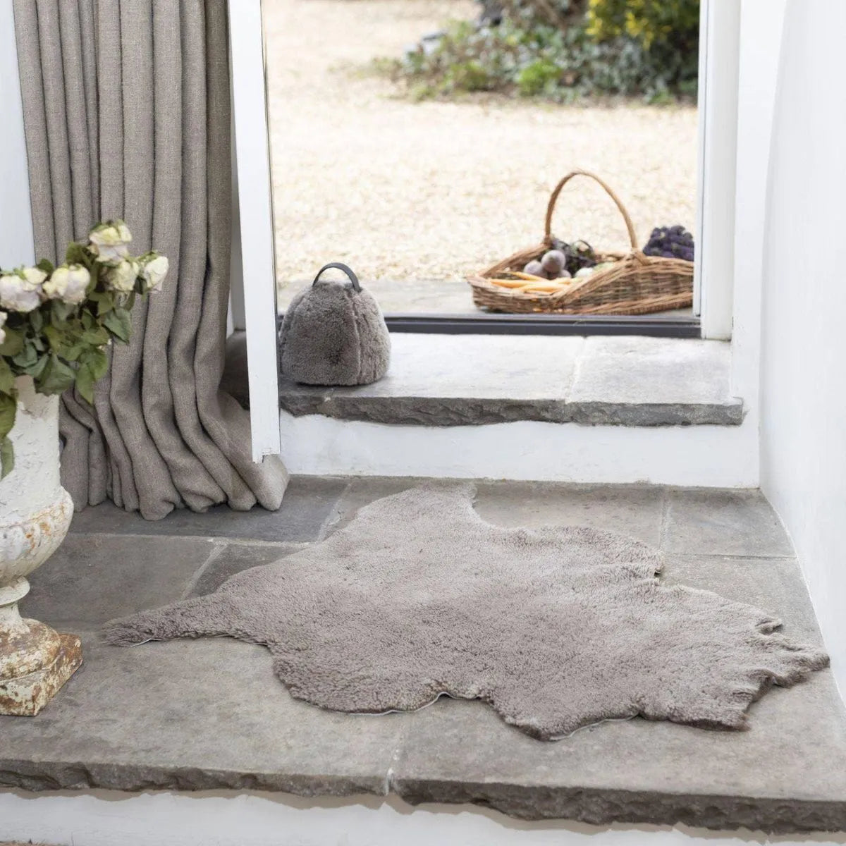Sheepskin Rug/Throw in Mole Grey