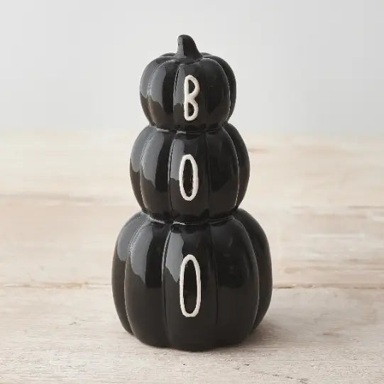 Black Pumpkin Stack, 12cm