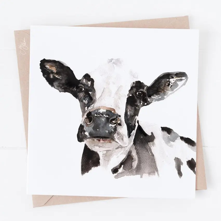 Friesian Cow Greeting Card