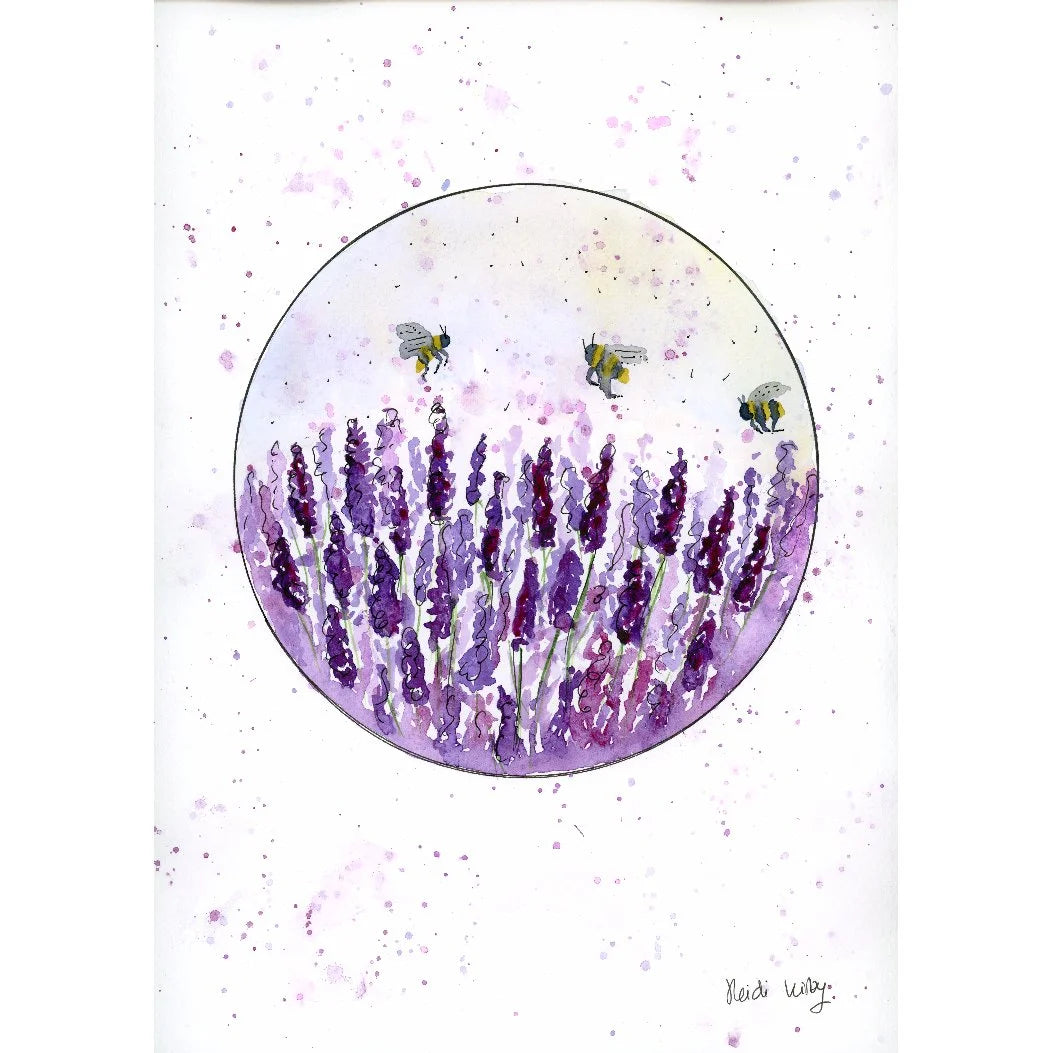 Sleepy Bees A4 print (297 x 210 mm) with white mount. (Copy)