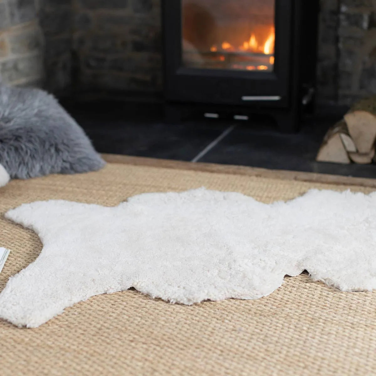 Sheepskin Rug/Throw in Cream