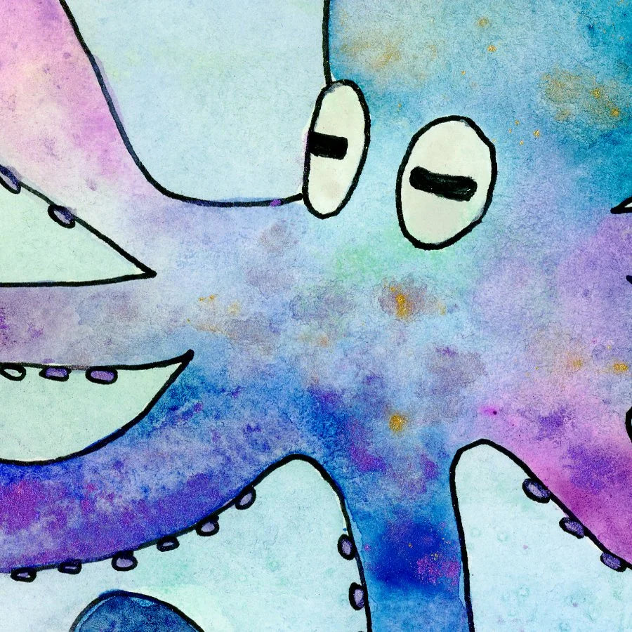 Colourful Octopus 8" x 6" print