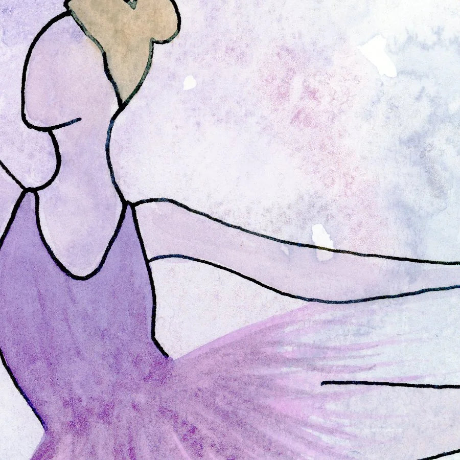 Ballerina Dreams 8" x 6" print) with white mount.