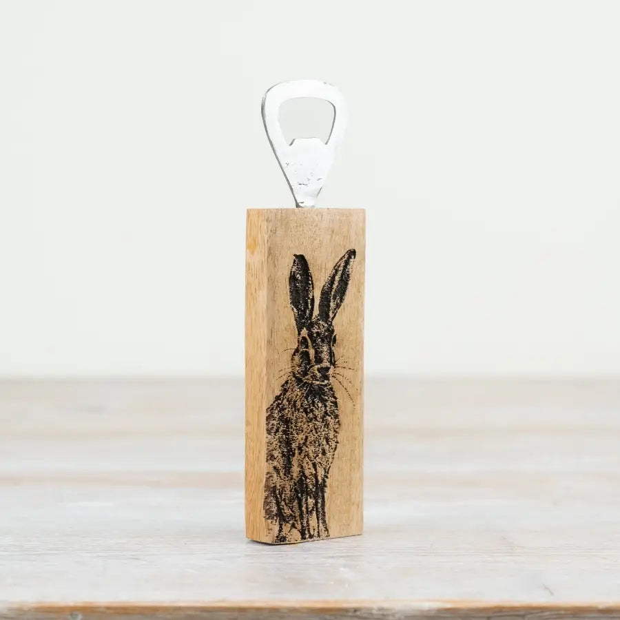 Rabbit Wooden Bottle Opener, 17cm