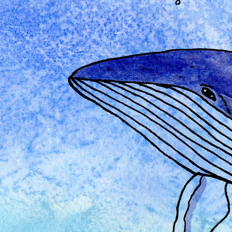 Whale Love A4 print (297 x 210 mm)
