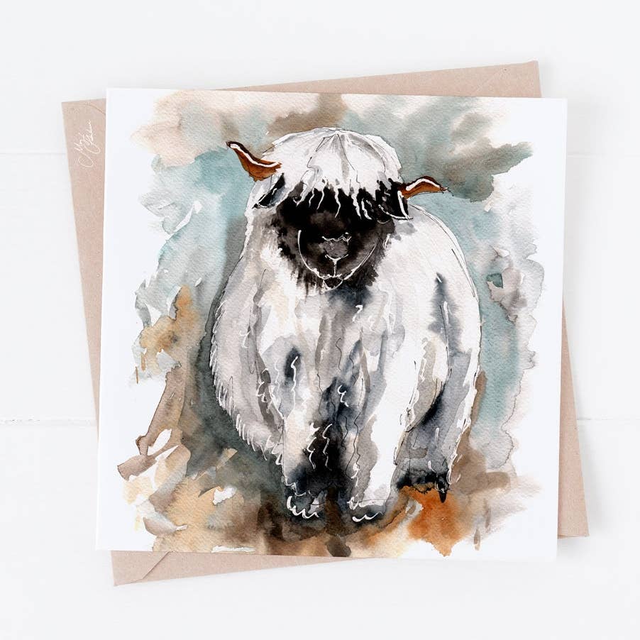Valais Sheep Greeting Card