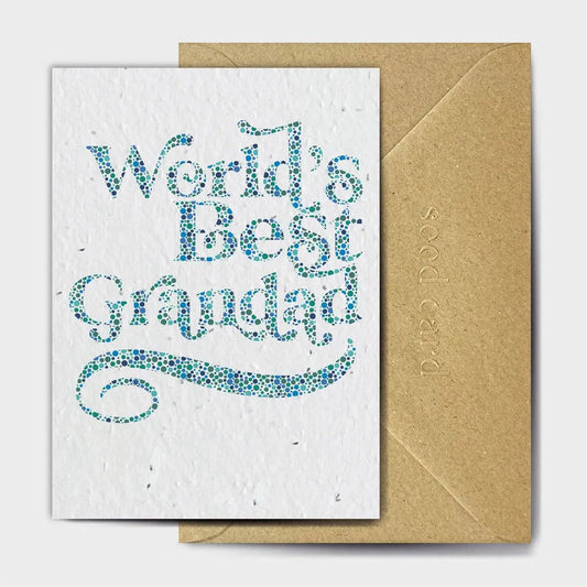 World's Best Grandad Seeded card