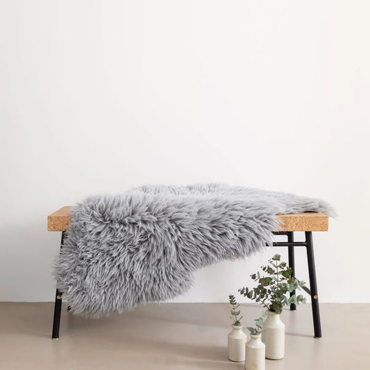 Sheepskin rug in Grey