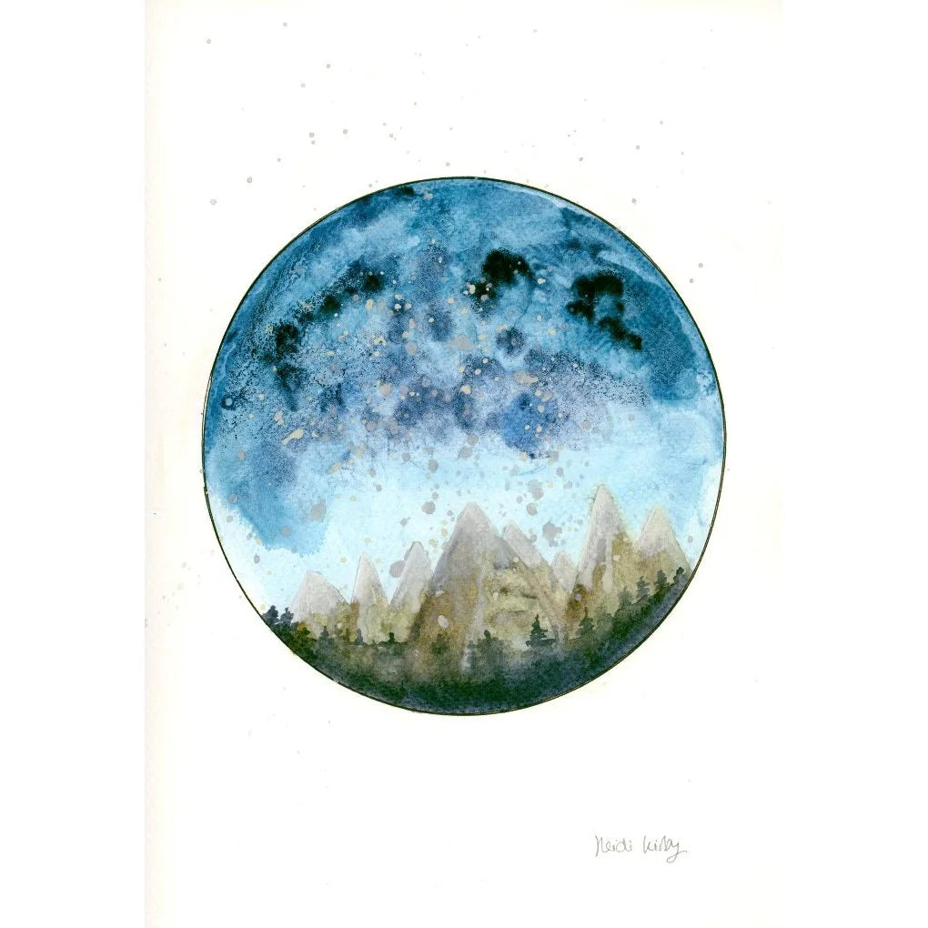 Mountain Scene 8" x 6" print with white mount.