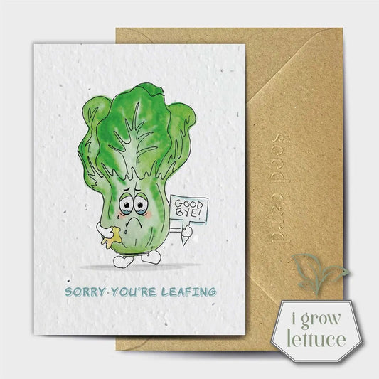 Sorry You're Leafing Lettuce Seeded card