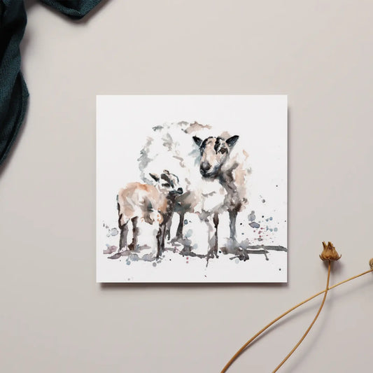 Badger Sheep Greeting Card