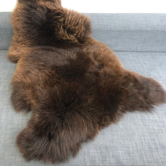 British Sheepskin Natural Brown Undyed Sheepskin Rug