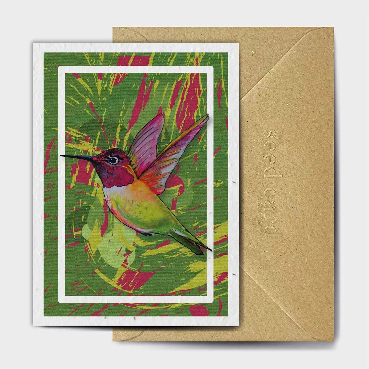 Hummingbird Seeded card