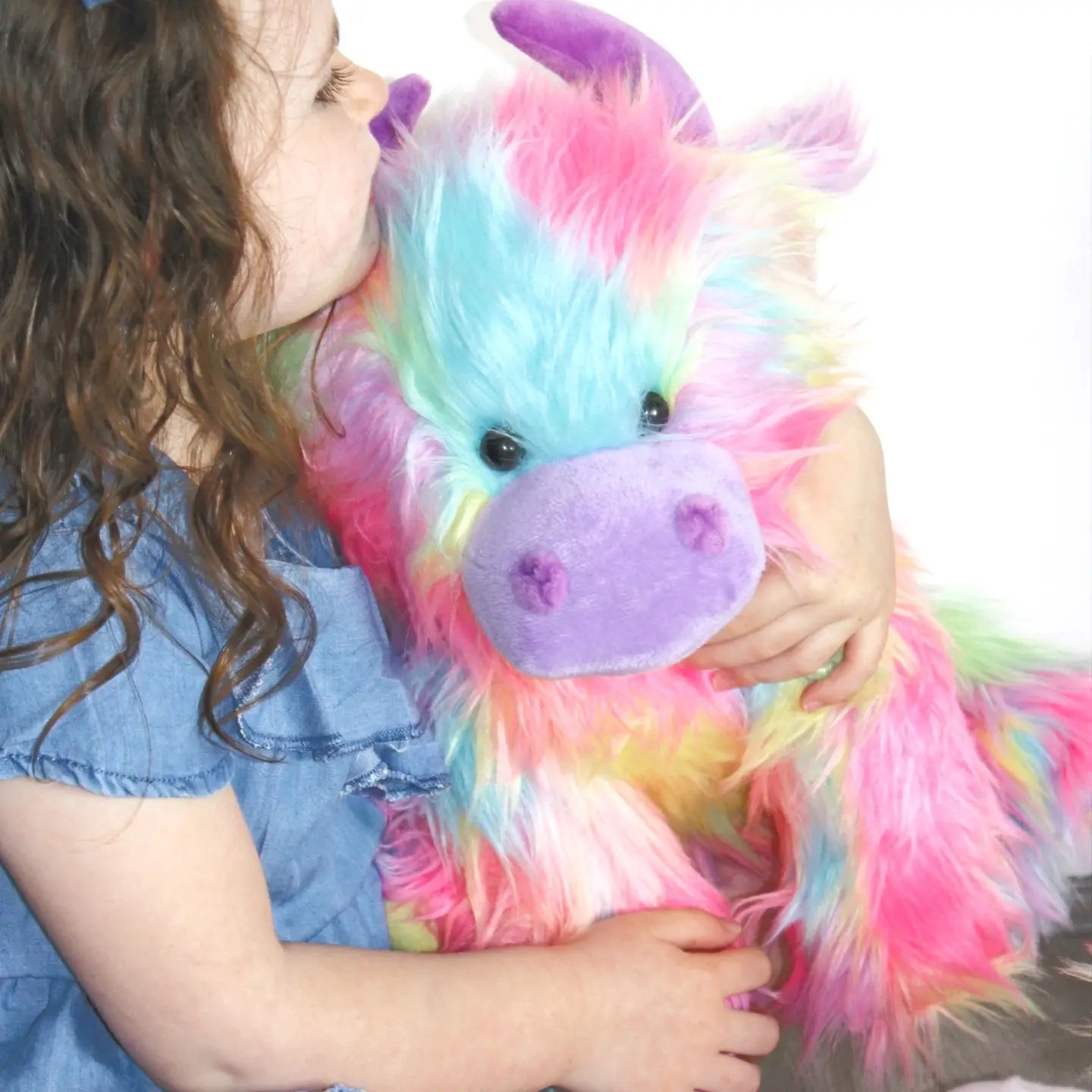 Highland Cow Rainbow Plush Soft Toy