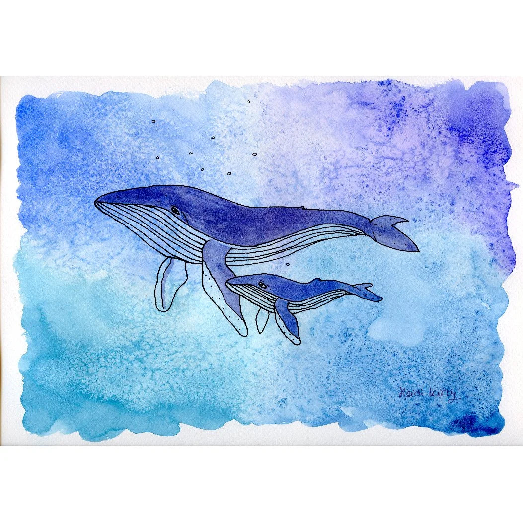 Whale Love A4 print (297 x 210 mm)