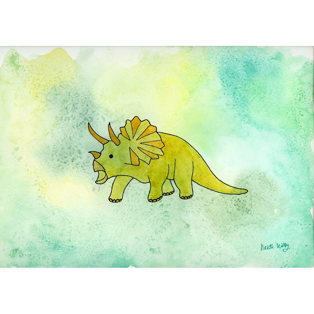 Triceratops Fun A4 print (297 x 210 mm)