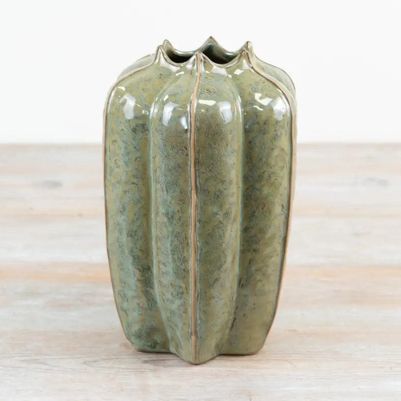 Green Seeded Pod Vase, 23cm