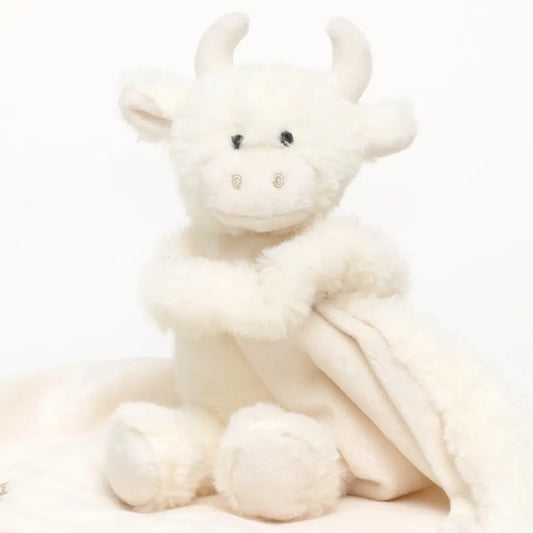 Highland Cow Soft Toy Baby Soother Cream 29cm X 29cm