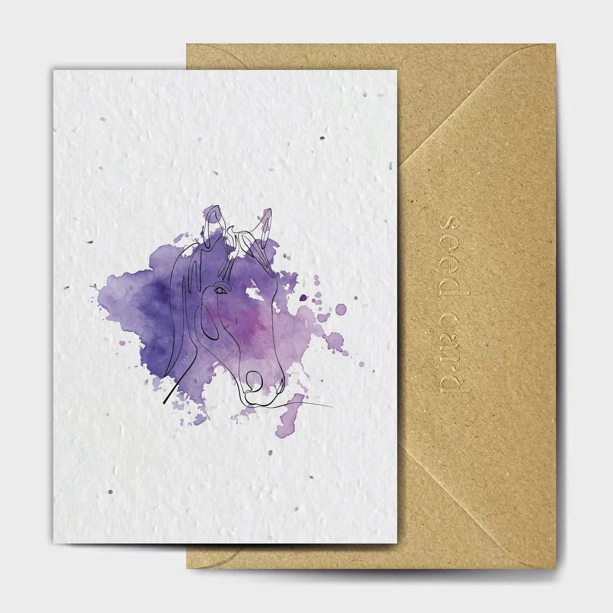 Purple Pony Seeded card