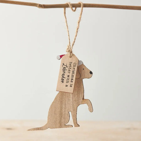 Christmas Labrador Hanger, 10cm