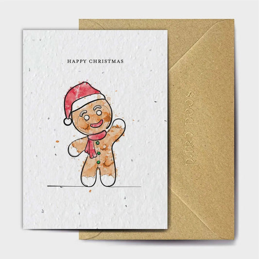 Gingerbread Man Seeded card
