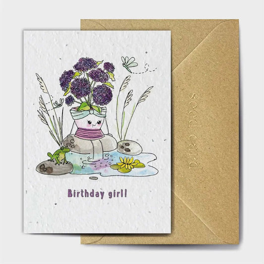 Birthday Girl Seeded card