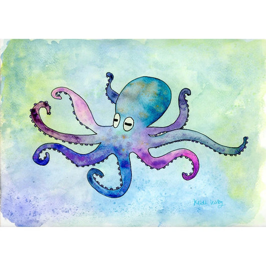 Colourful Octopus 8" x 6" print