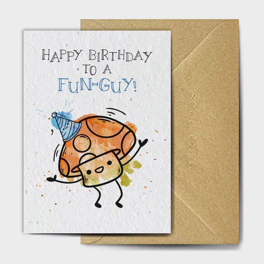 Happy Birthday To A Fun-Guy Seeded card