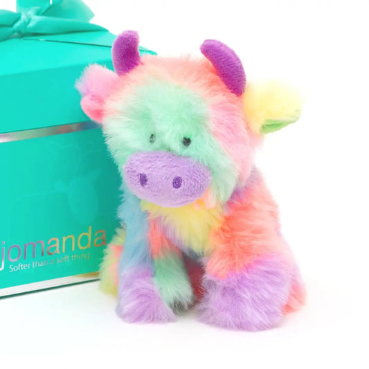 Highland Cow Rainbow Plush Soft Toy