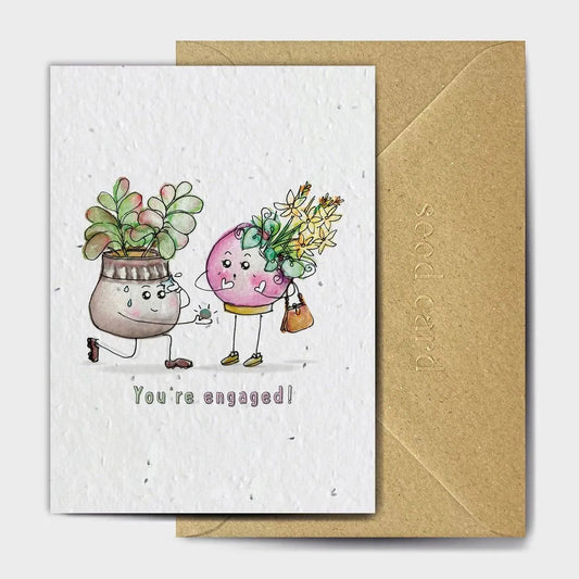 You're engaged Seeded card