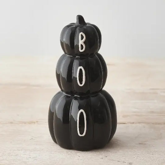 Black Pumpkin Stack, 12cm