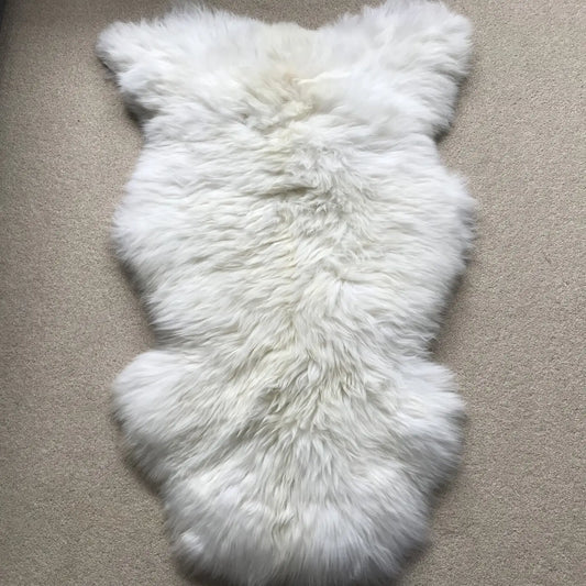 British Sheepskin Ivory Cream Natural Undyed Sheepskin Rug