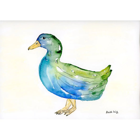 Waddles 8" x 6" print with white mount.