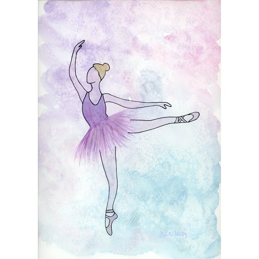 Ballerina Dreams 8" x 6" print) with white mount.