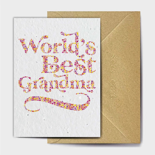 World's Best Grandma Seeded card