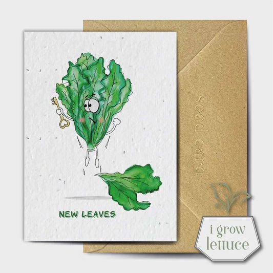 New Leaves Lettuce Seeded card