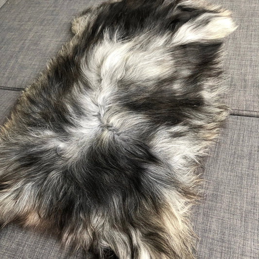 Icelandic Natural Dark Greys Undyed Sheepskin Rug