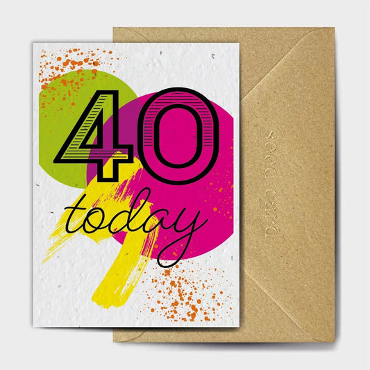 40 Today Birthday Seeded card