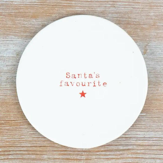 "Santa's Favourite" Coaster, 10cm