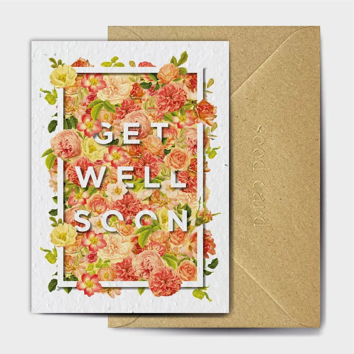 Floral Get Well Soon Seeded card
