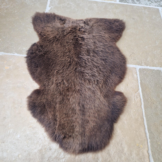 Small Brown Sheepskin Rug Number 59