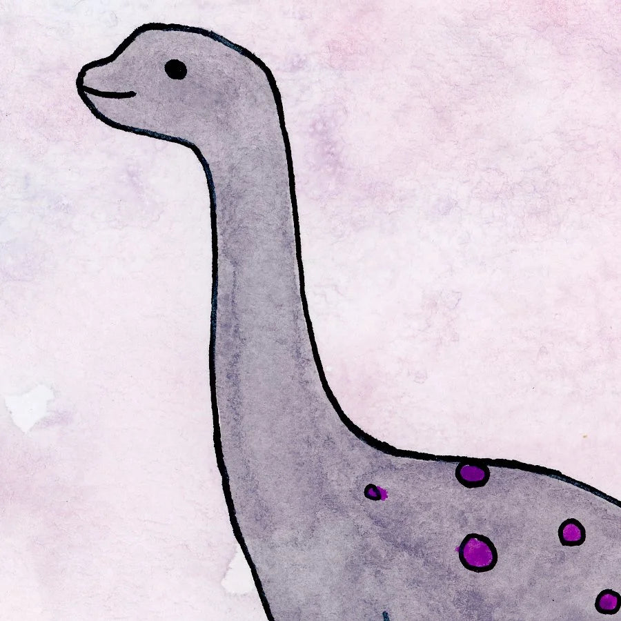 Apatosaurus A4 print (297 x 210 mm) with white mount.